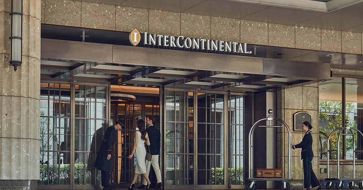 Hotel exterior at InterContinental Tokyo Bay.